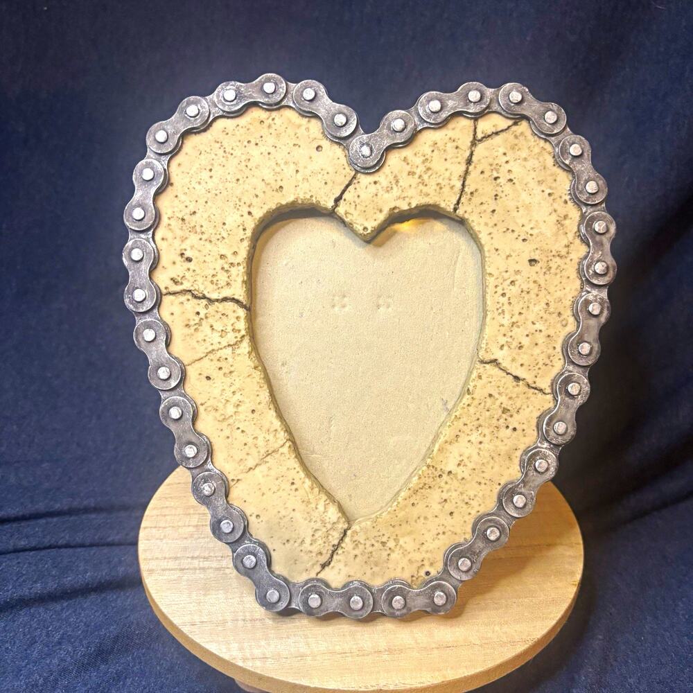 Frameology Chained Heart Picture Frame Chain Biker Industrial Decor